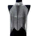 Sparkling Rhinestone Tassel Body Chain