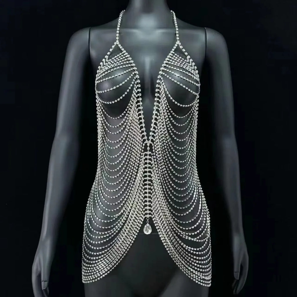 Luxury Rhinestone Tassel Full Body Chain