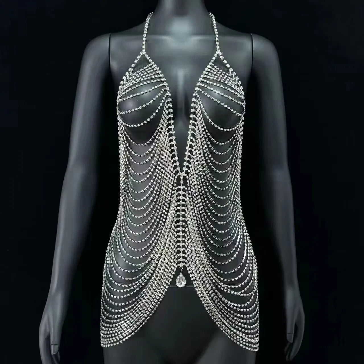 Luxury Rhinestone Tassel Full Body Chain