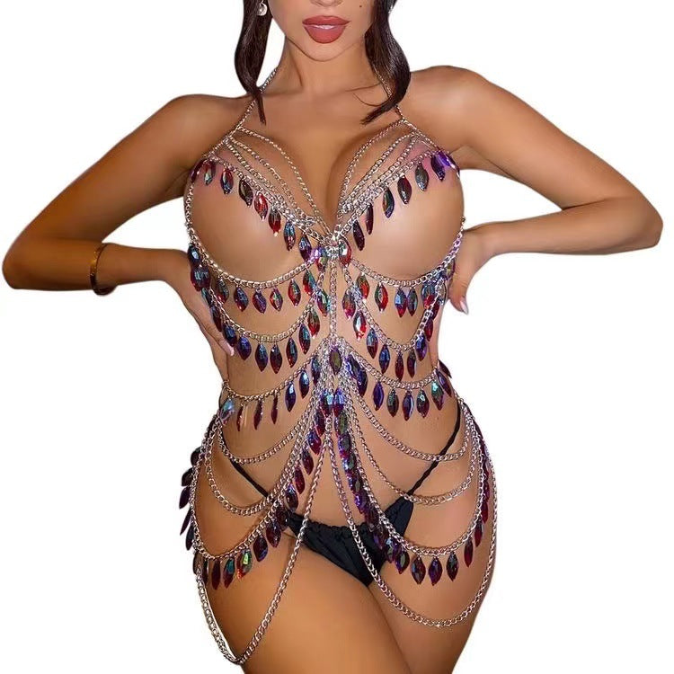 Crystal Pendant Body Chain