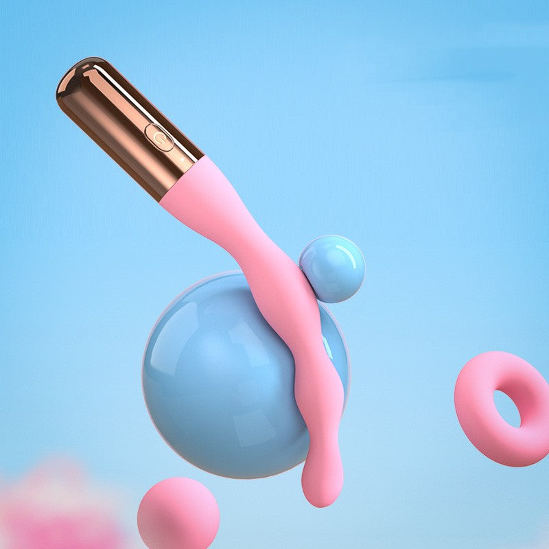 Silicone Beaded Vibrating Dildo