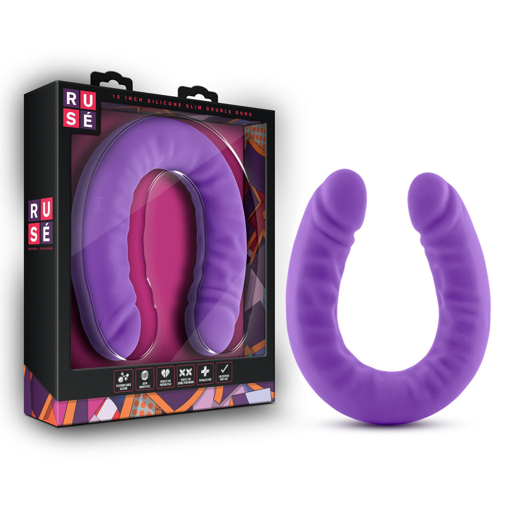 Double-Headed U-Shape Silicone Dildo