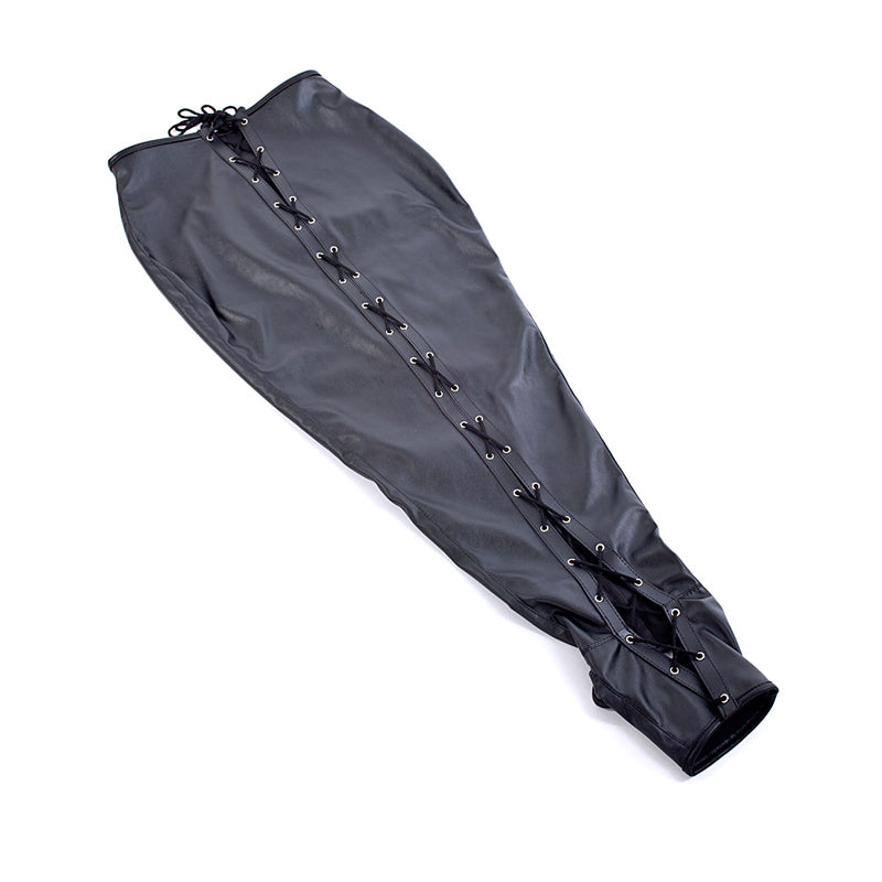 Bare Buttocks All-inclusive Bag Restraint Confinement Leggings Restraint Tight Coating
