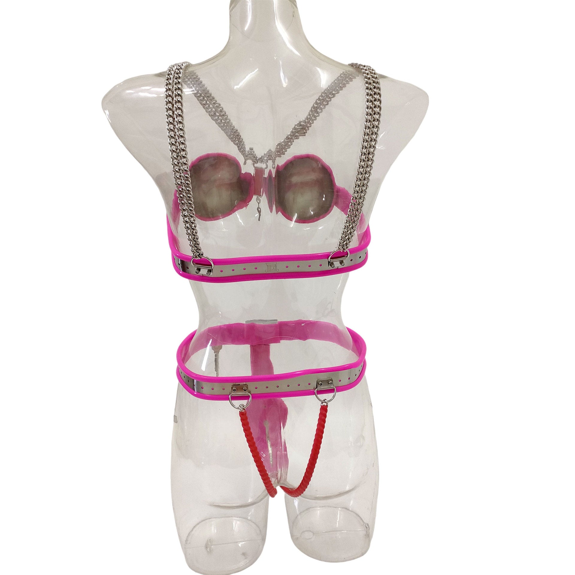 Stainless Steel Female T Breast Manipulation Clothes Thigh Ring Three Pieces