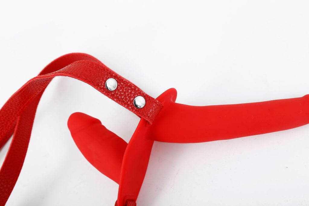 Strap-On Dildo with Leather Harness