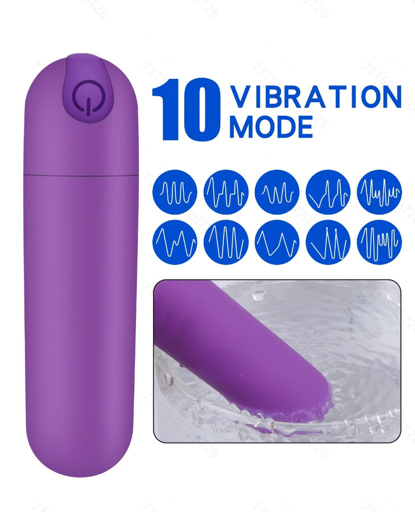 10-Mode Mini Bullet Vibrator – USB Rechargeable