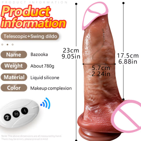 Thrusting Liquid Silicone Dildo