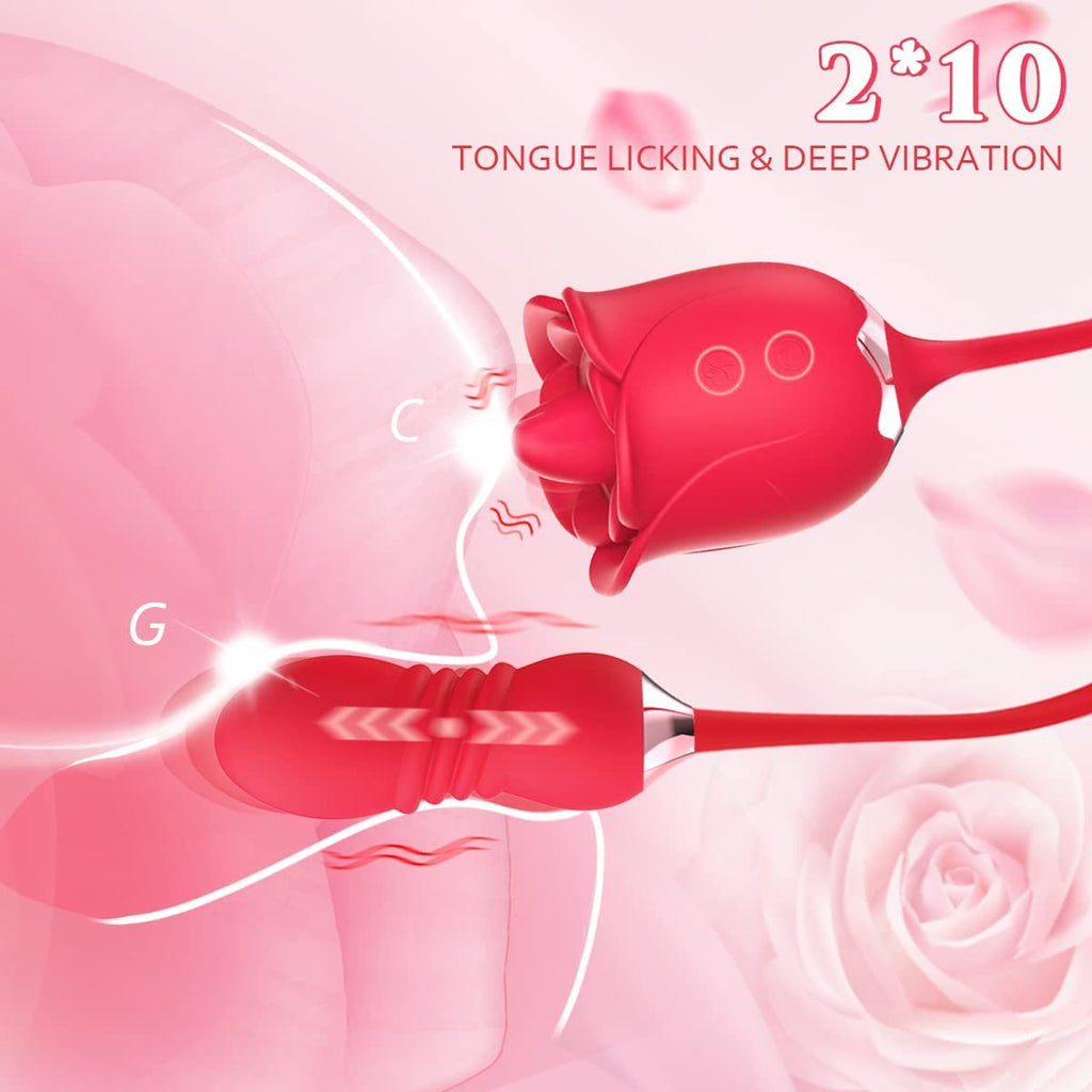 Rose Telescopic Massage Vibrator