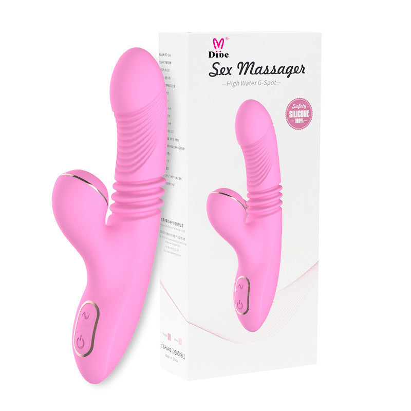 Automatic Retractable Sucking Warming Vibrator for Women