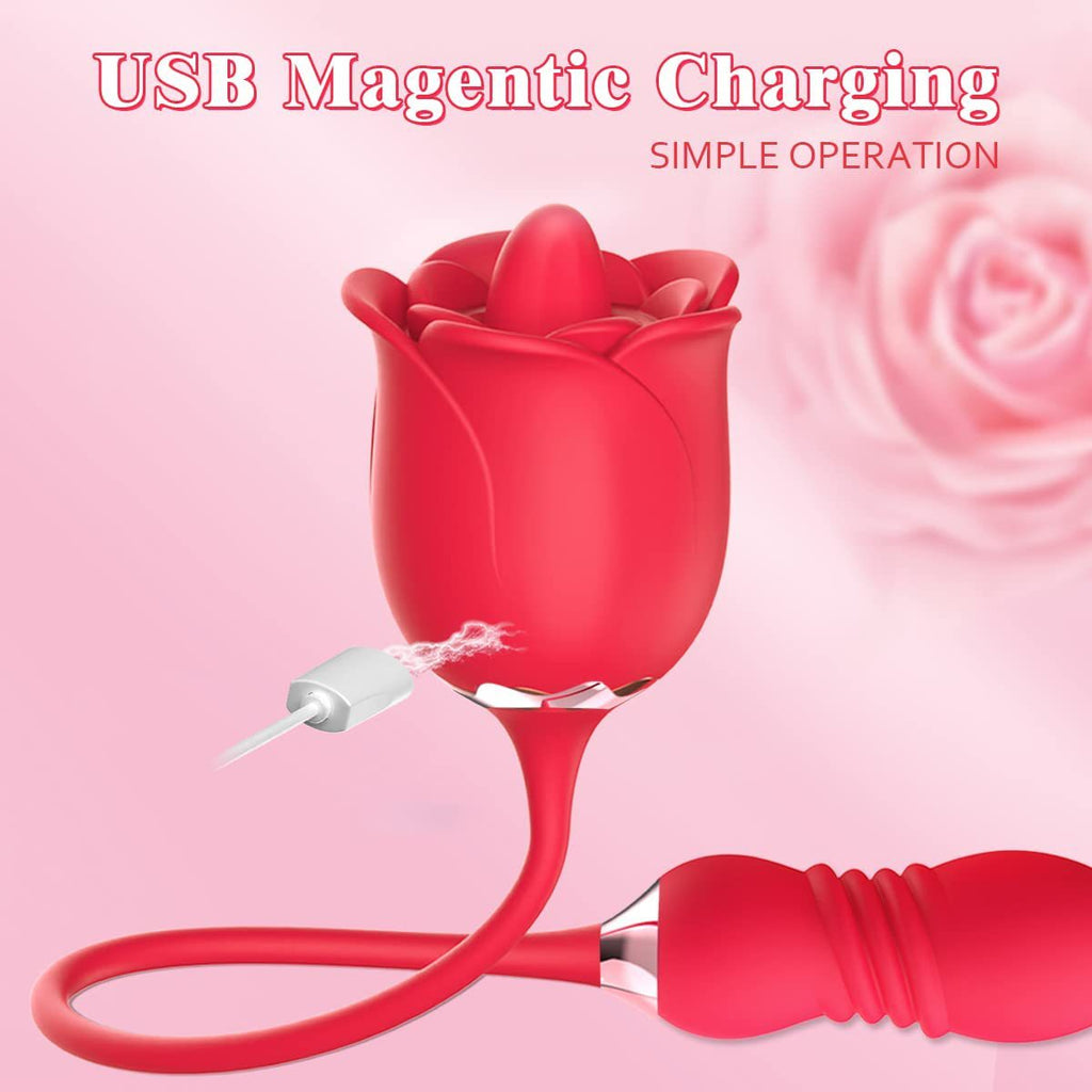 Rose Telescopic Massage Vibrator